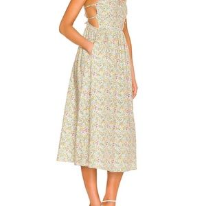 For Love and Lemons | Raleigh Midi Dress in Blue